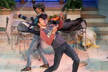 students performing opera