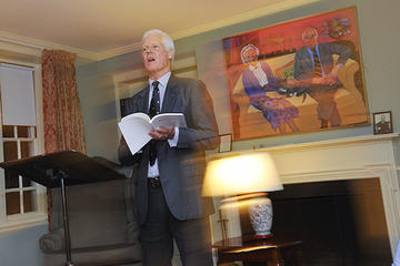 Man reciting a poem