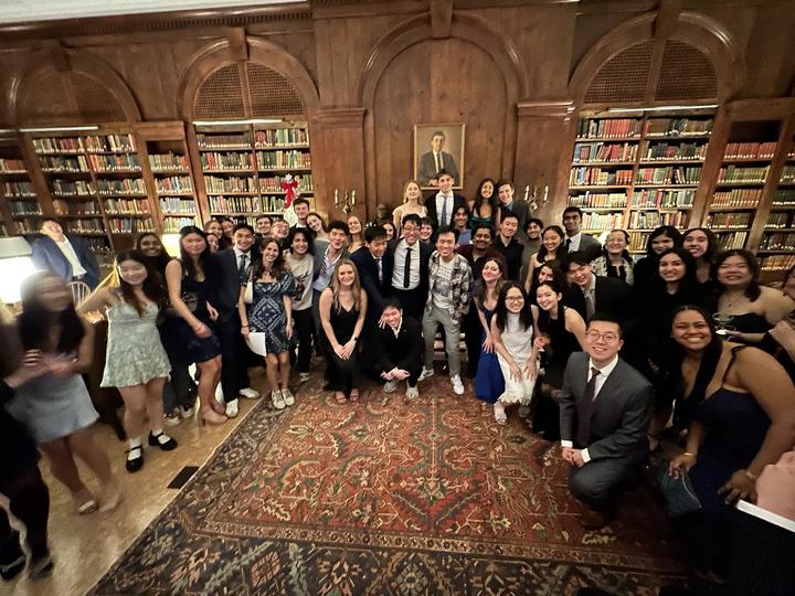 Yule ball reception group photo